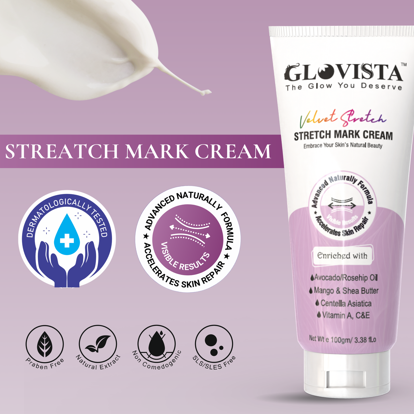 Velvet Stretch - Stretch Mark Cream 100gm