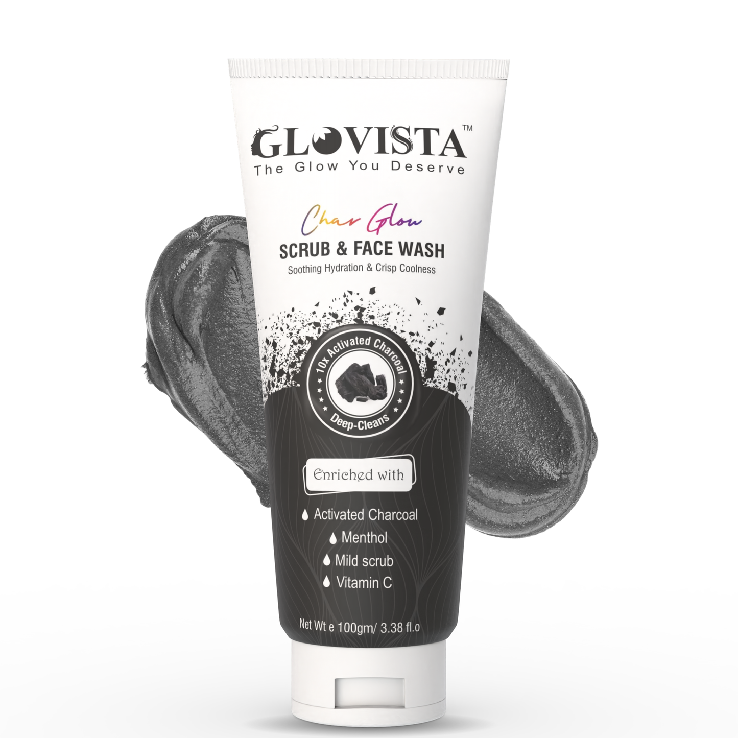Char Glow - Scrub & Face Wash 100gm