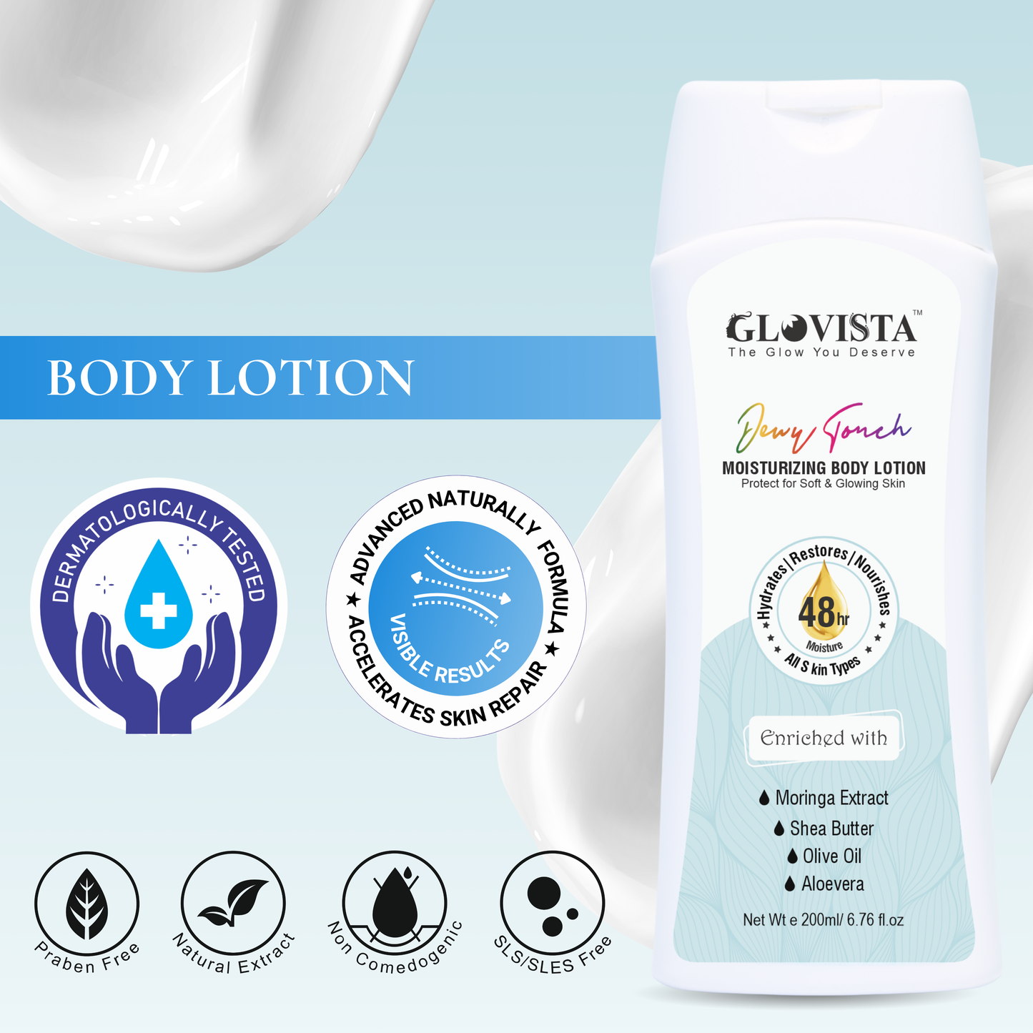 DewyTouch Body Lotion – 48HR Moisture - 200ml