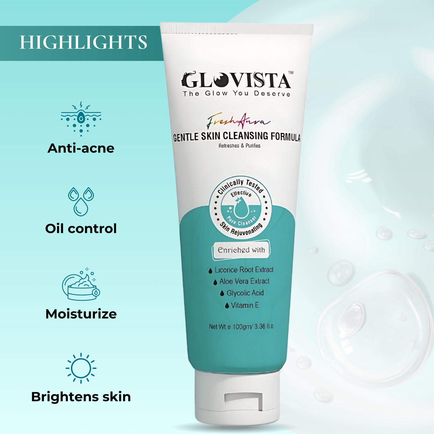 Fresh Aura - Gentle Skin Cleansing Formula 100gm