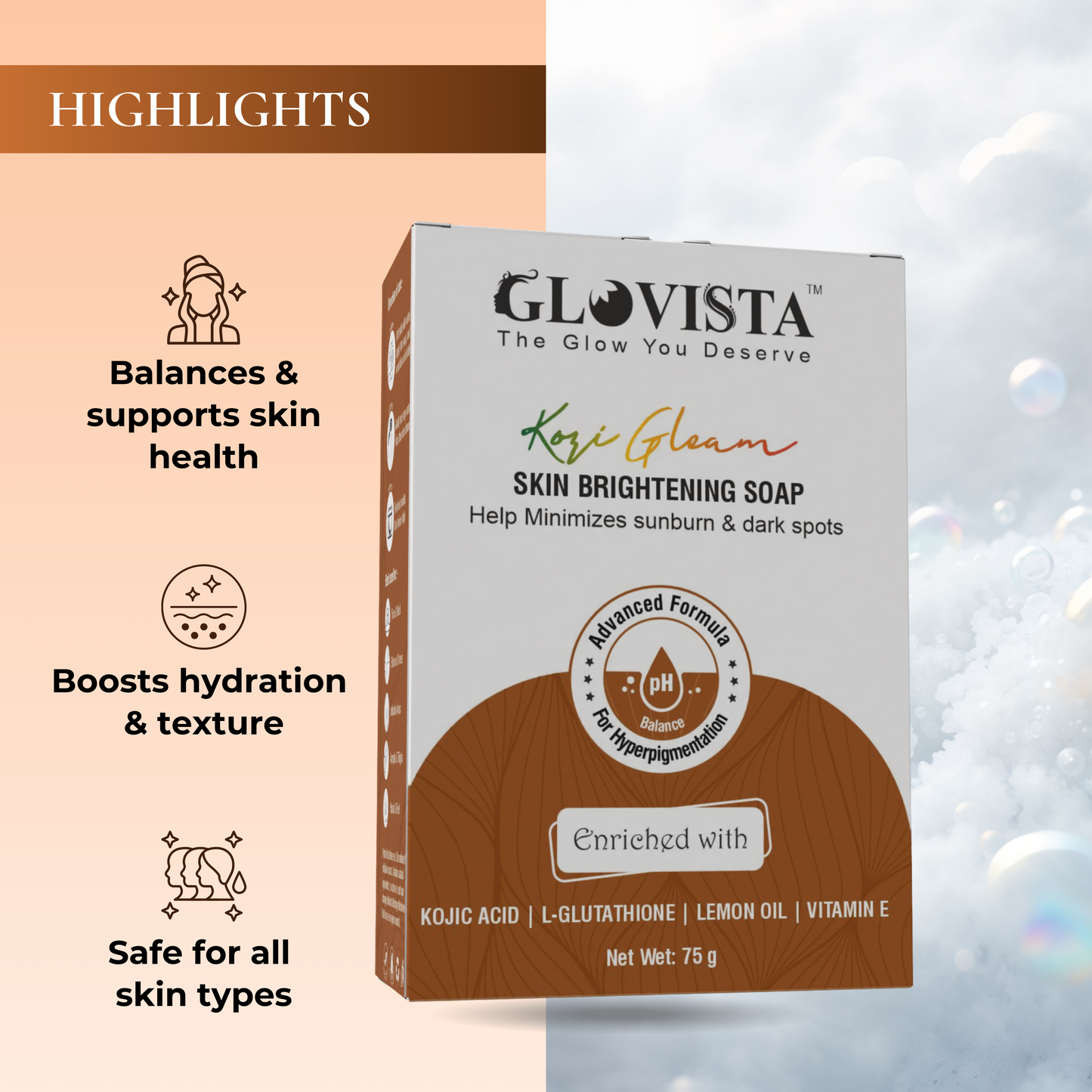 KoziGleam Skin Brightening Soap.