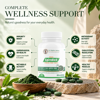 Spiro Rich -  Blue Green Algae Spirulina Tablets 500 mg