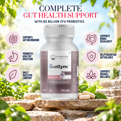 GutSync – Advanced Probiotic Gut Health Capsules 65 Billion CFU – 30 Capsules