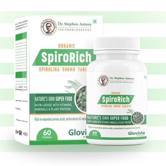 Spiro Rich -  Blue Green Algae Spirulina Tablets 500 mg