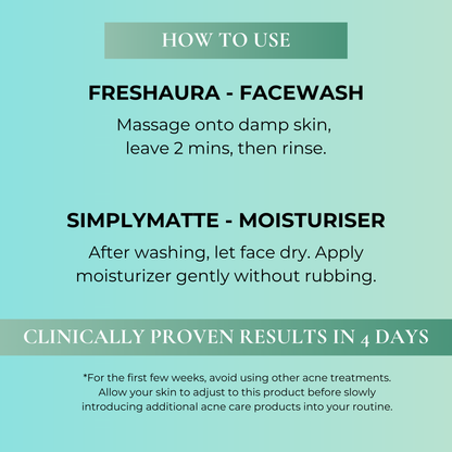 AuraMatte Acne Kit - Face Wash + Oil Free Moisturiser