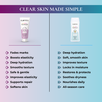Velvet Glow Kit - Stretch Mark Cream + Body Lotion