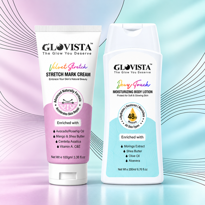 Velvet Glow Kit - Stretch Mark Cream + Body Lotion