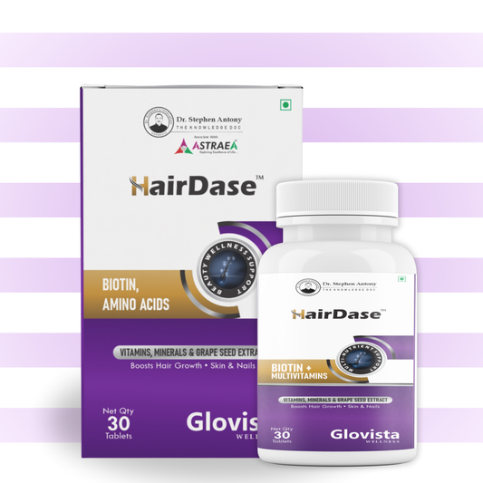 HairDase – Biotin + Multivitamin Hair Growth Support Tablets – 30 Tablets