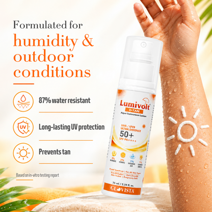Lumivolt D-Tan Aqua Sunscreen Lotion SPF 50+ PA++++ - 75ml
