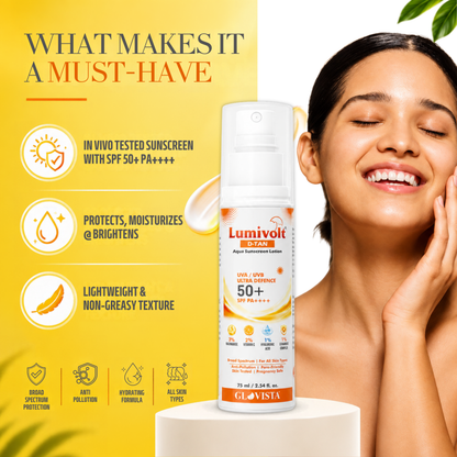 Lumivolt D-Tan Aqua Sunscreen Lotion SPF 50+ PA++++ - 75ml
