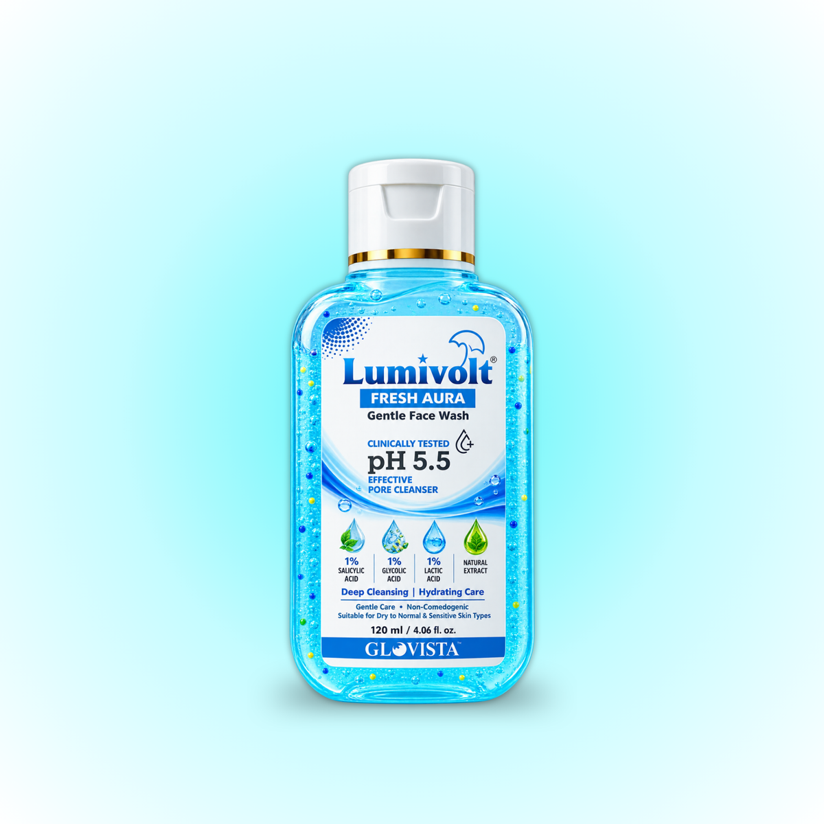 Lumivolt Fresh Aura Gentle Face Wash - pH 5.5 - 120m