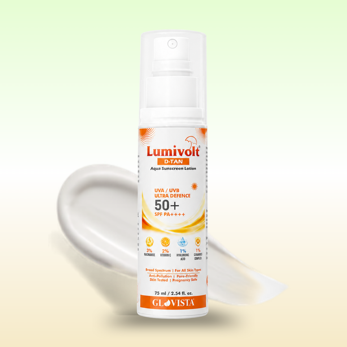 Lumivolt D-Tan Aqua Sunscreen Lotion SPF 50+ PA++++ - 75ml