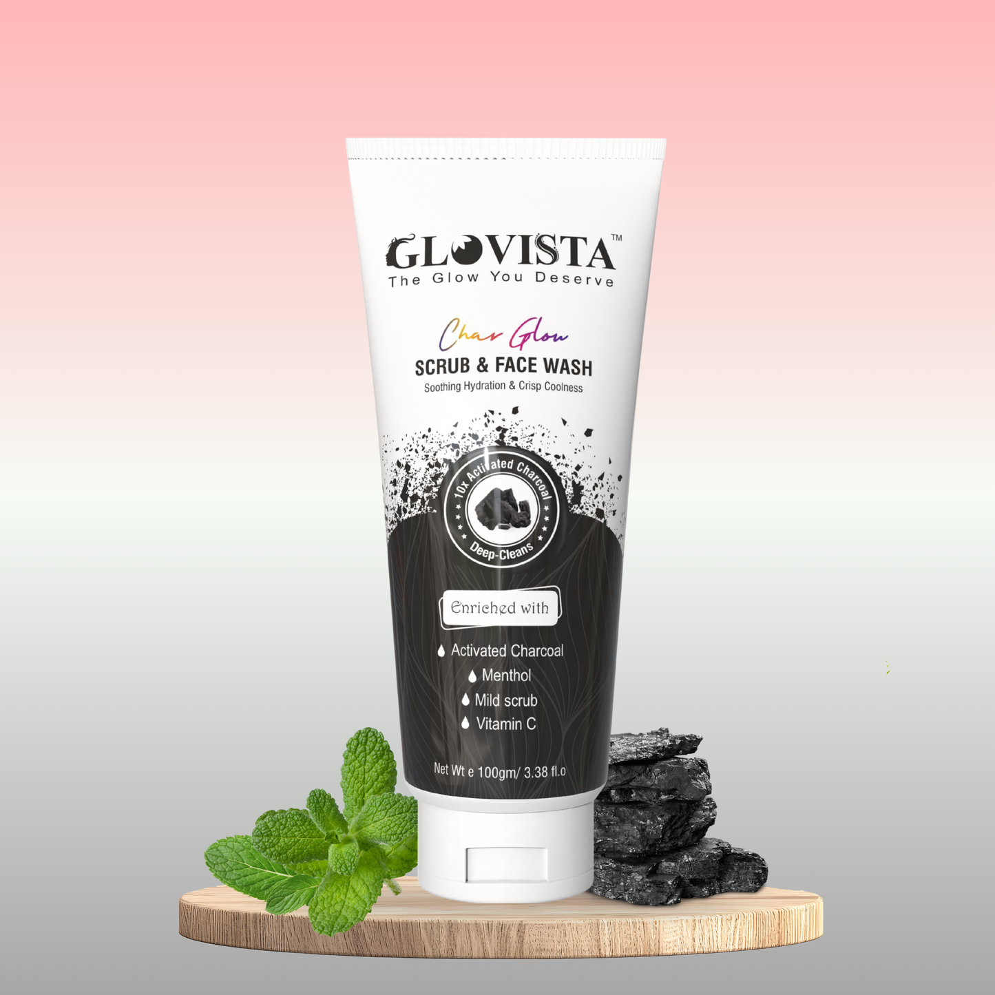 Char Glow - Scrub & Face Wash 100gm