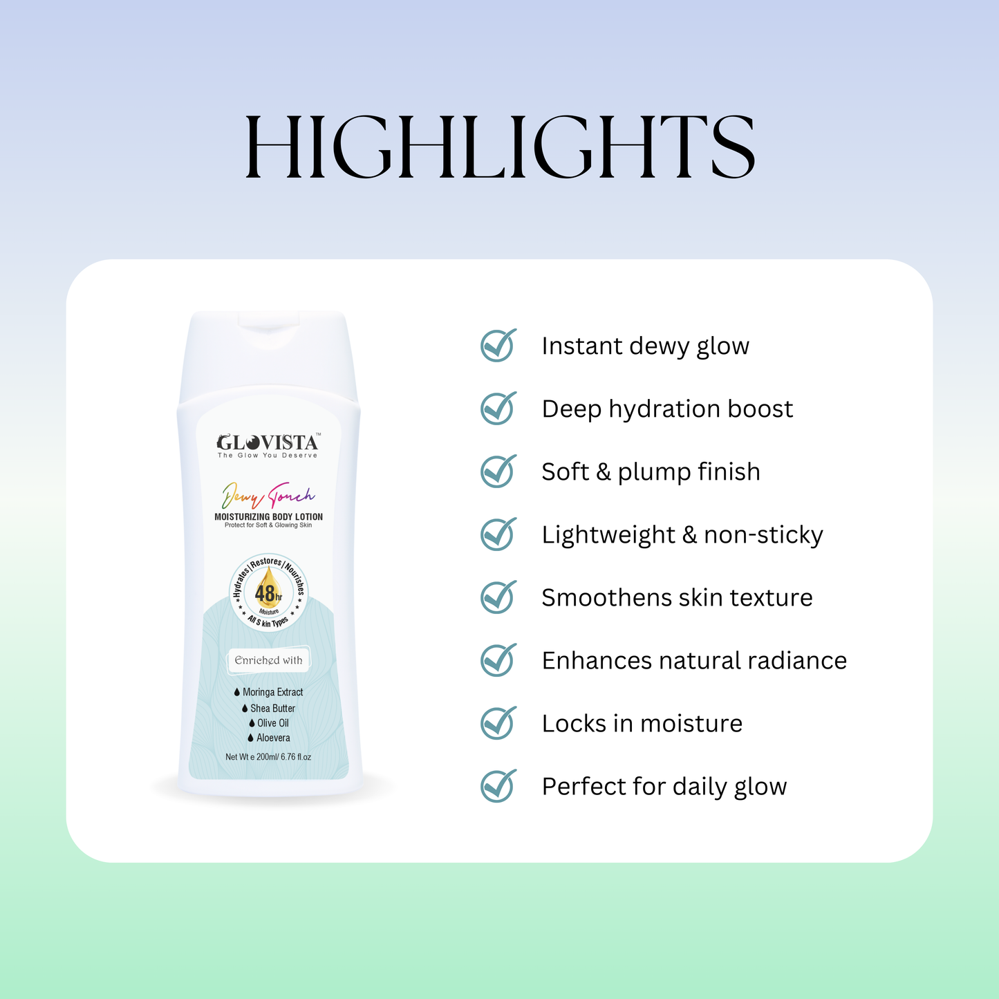 DewyTouch Body Lotion – 48HR Moisture - 200ml