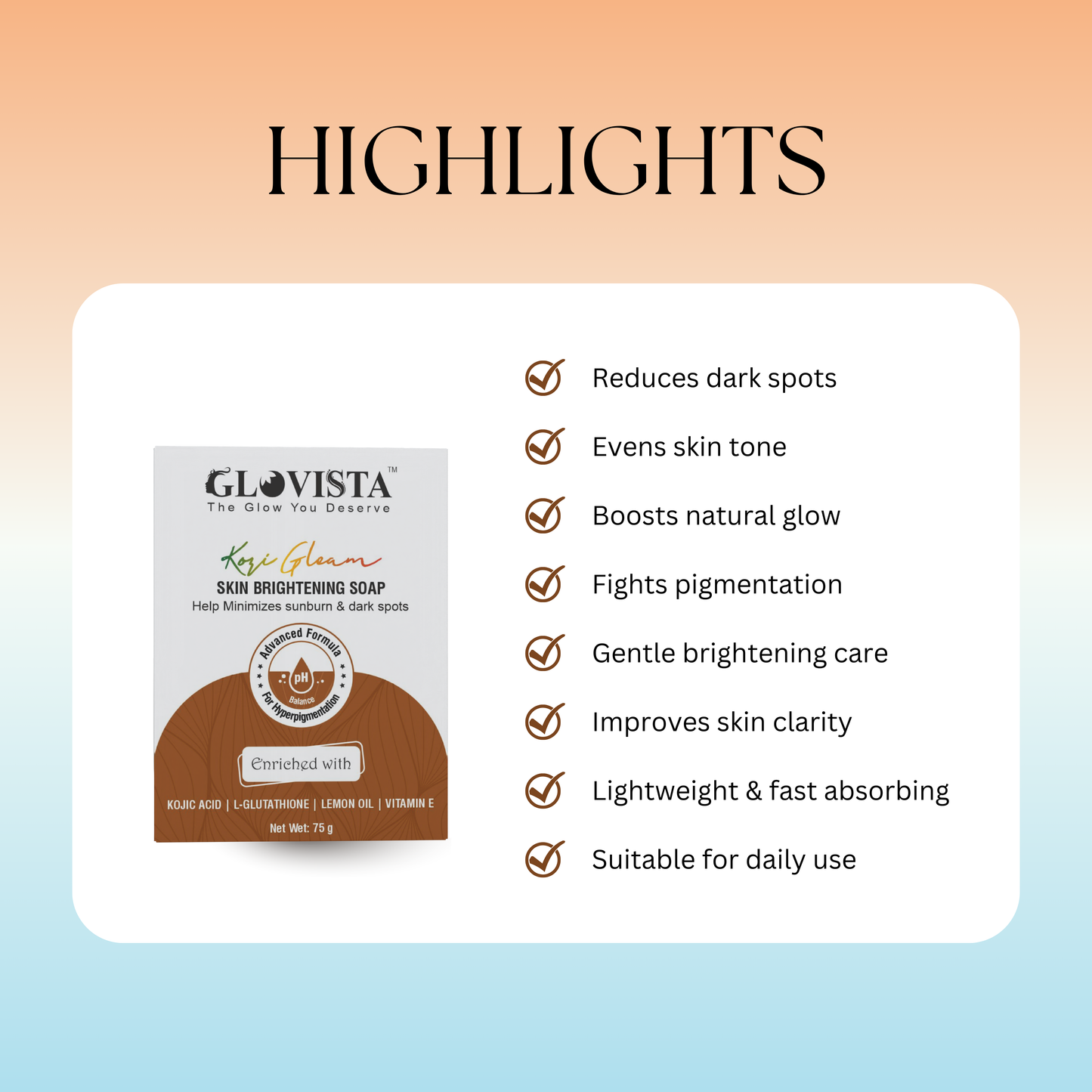 KoziGleam Skin Brightening Soap.