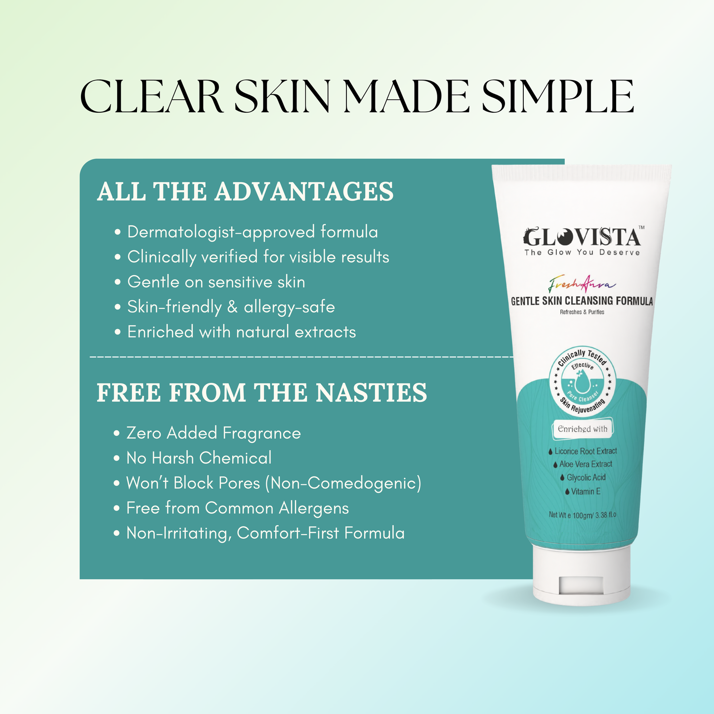 Fresh Aura - Gentle Skin Cleansing Formula 100gm