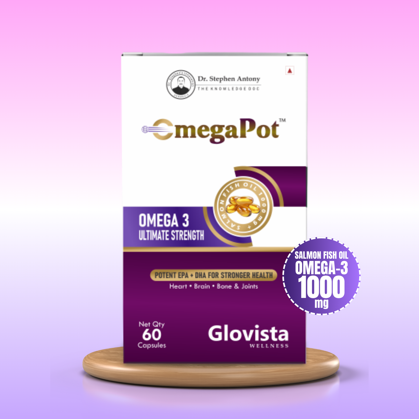 OmegaPot – Salmon Fish Oil Omega-3 Capsules 1000 mg