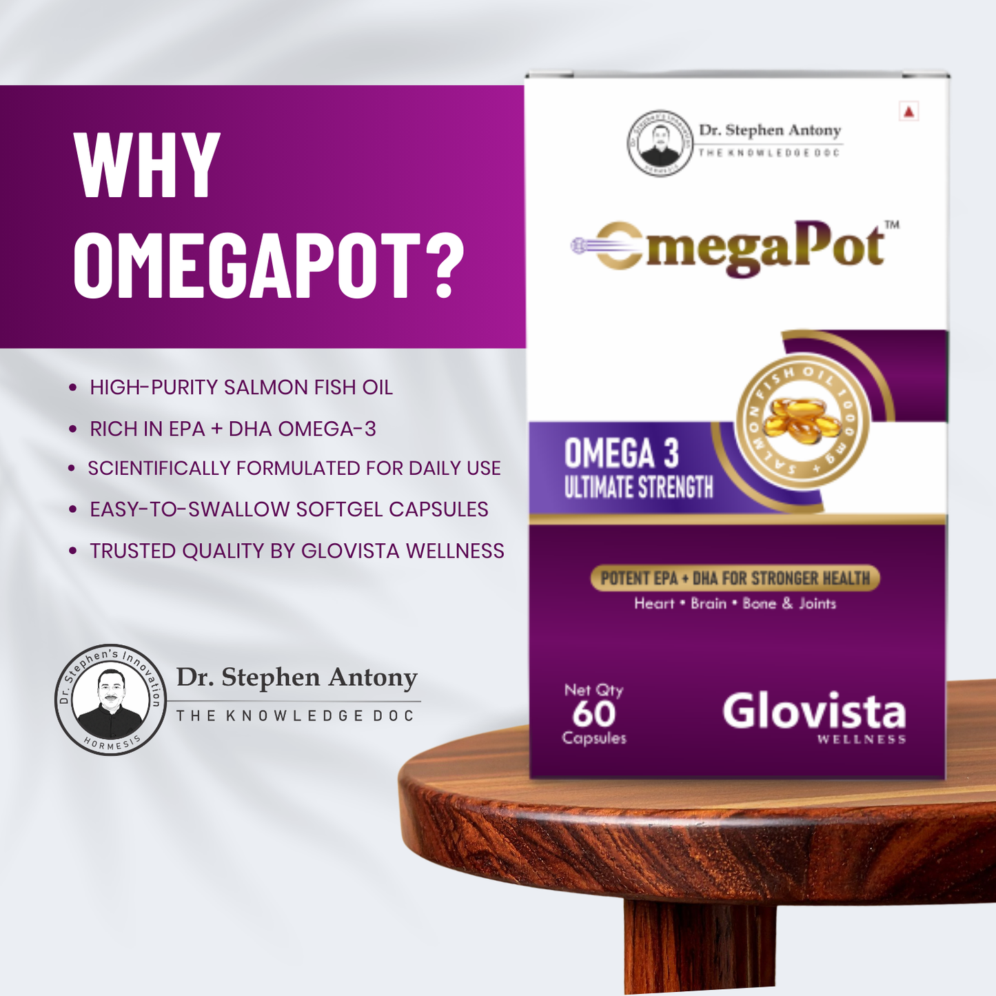 OmegaPot – Salmon Fish Oil Omega-3 Capsules 1000 mg