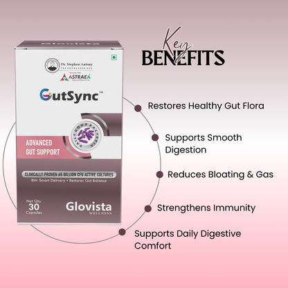 GutSync – Advanced Probiotic Gut Health Capsules 65 Billion CFU – 30 Capsules
