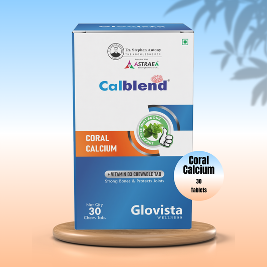 Calblend – Coral Calcium + Vitamin D3 Chewable Calcium Tablets – 30 Chewable Tablets