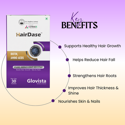 HairDase – Biotin + Multivitamin Hair Growth Support Tablets – 30 Tablets