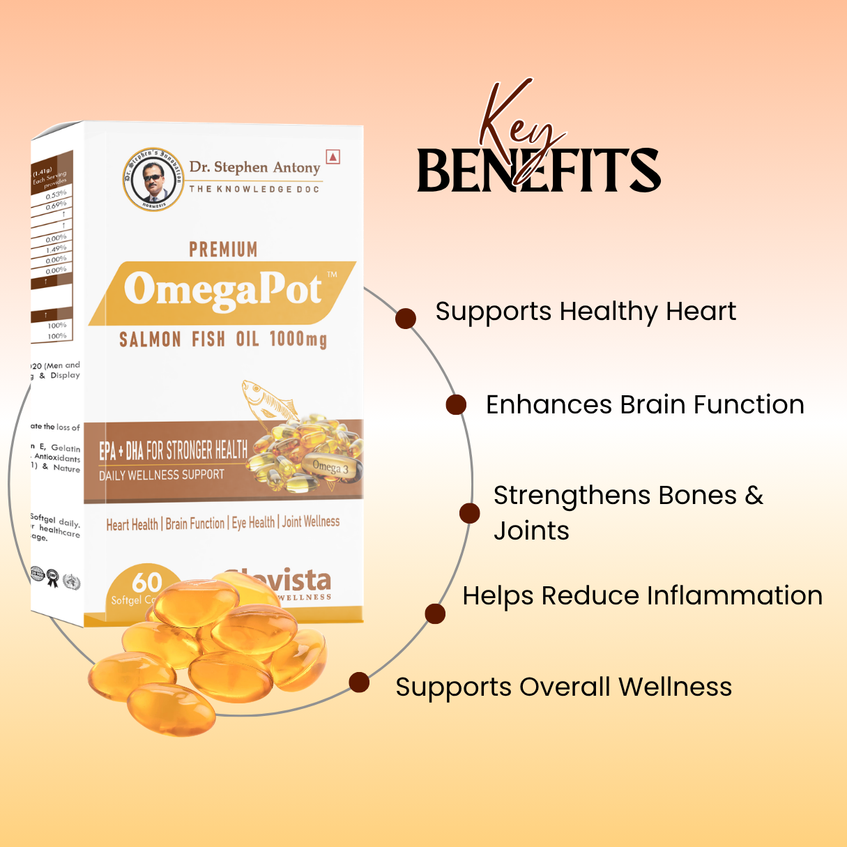 OmegaPot – Salmon Fish Oil Omega-3 Capsules 1000 mg